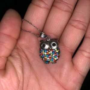 Colorful owl necklace